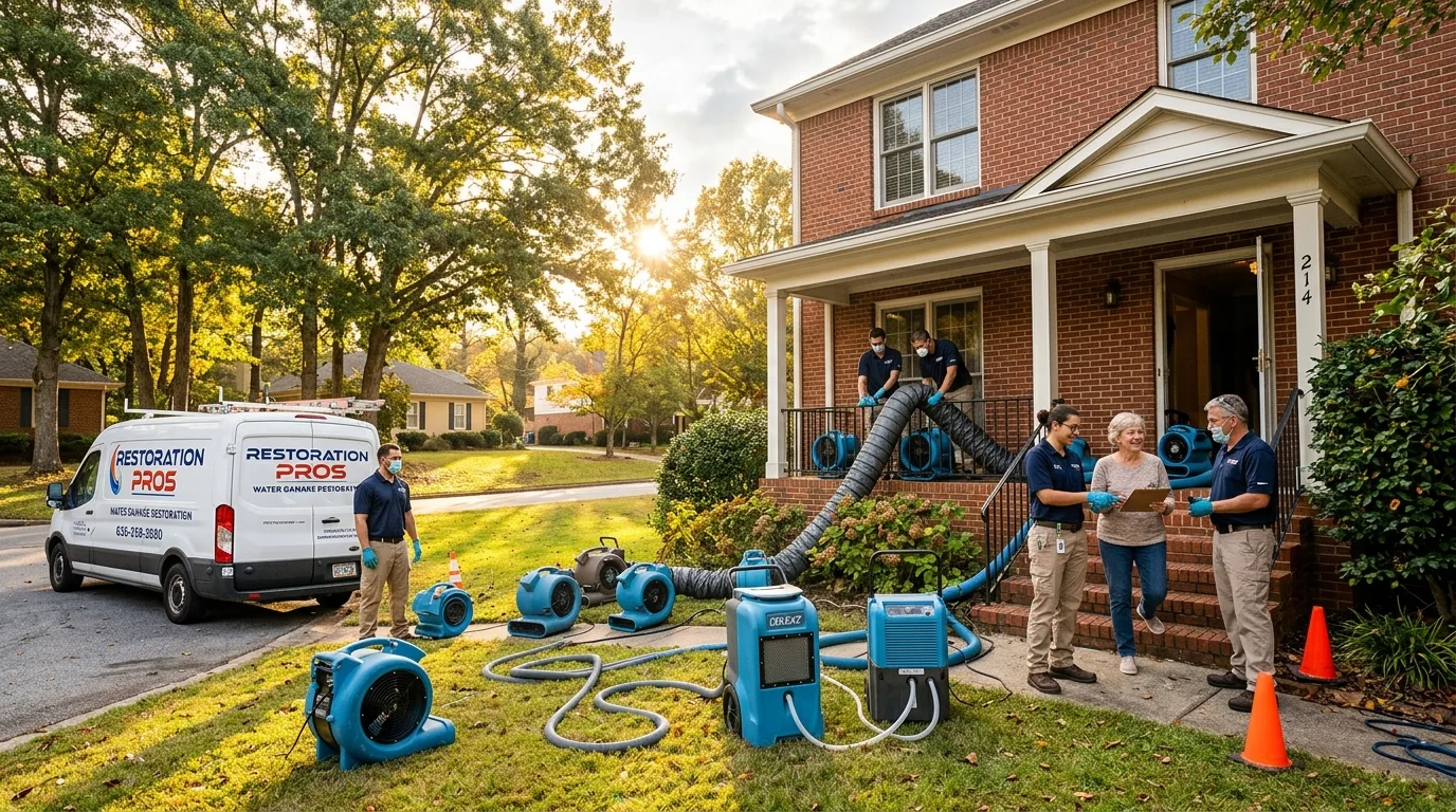 Water damage restoration services in Scottdale, Georgia
